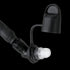Close-up of the Condor Torrent Reservoir Gen IIs black plastic hydration tube bite valve, featuring a protective cap secured by a flexible strap.